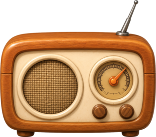 A lovingly restored vintage radio